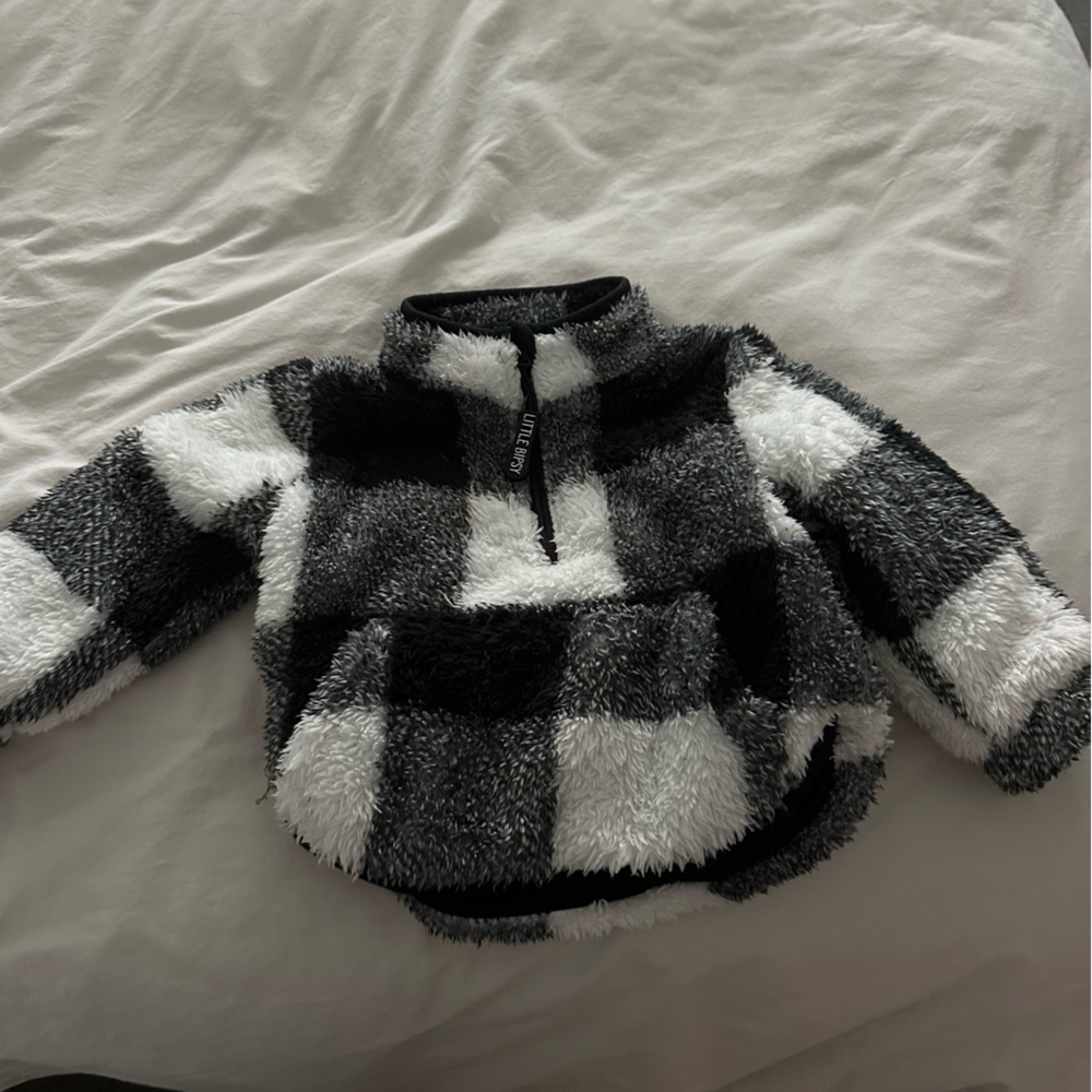 Cozy black and white sweater